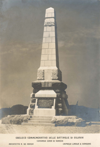 Obelisco commemorativo delle battaglie di Oslavia. Comando zona di Gorizia.