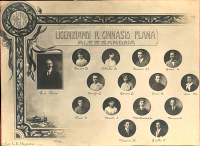 1916-1917 Licenziandi R. Ginnasio Plana