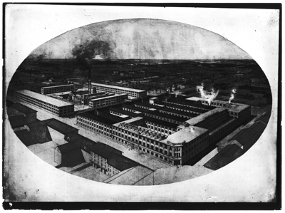Veduta della fabbrica Borsalino di Alessandria