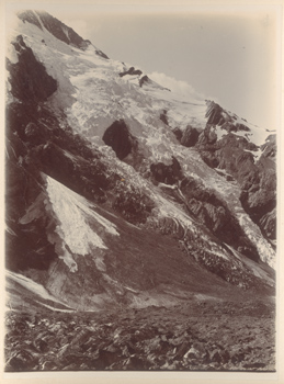Alpi meridionali della Nuova Zelanda: veduta di un ghiacciaio