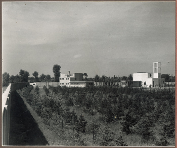 Alessandria - Sanatorio Teresio Borsalino: vista panoramica in tre parti  da sud