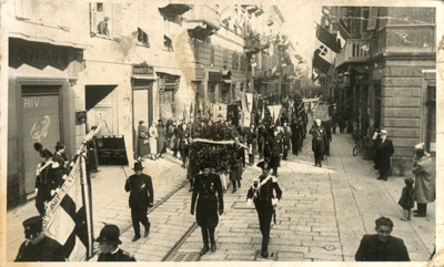 28 Ottobre 1935, militanti fascisti in corso Roma, Alessandria
